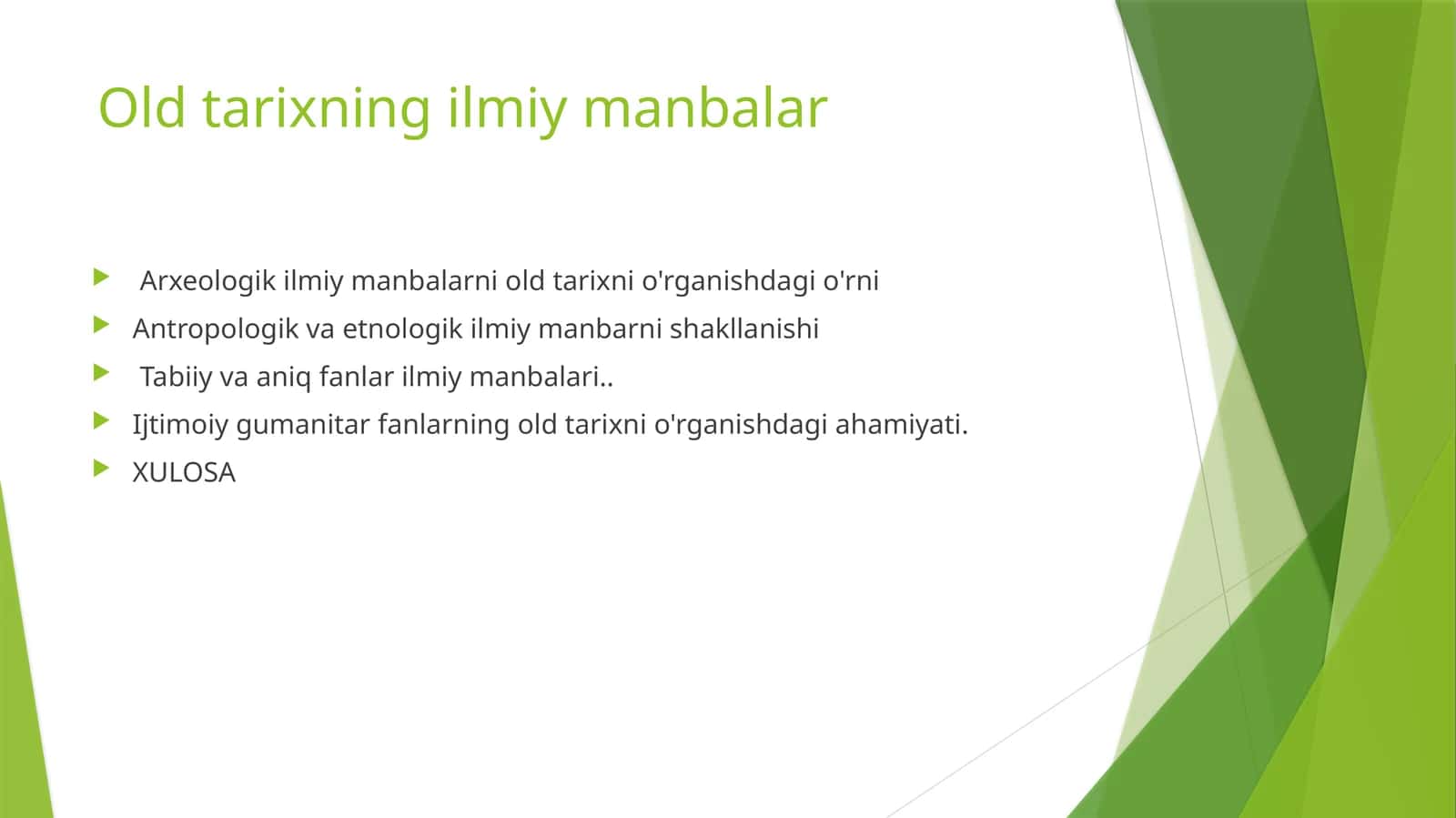 Tarixiy Manbalar