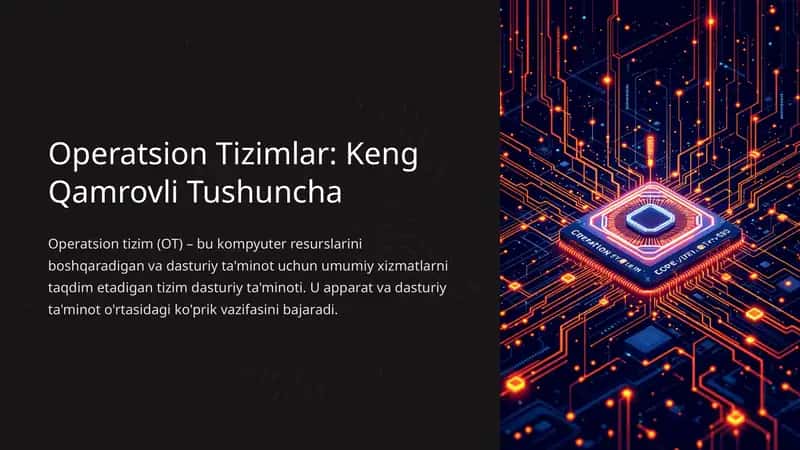 Operatsion Tizimlar: Keng Qamrovli Tushuncha