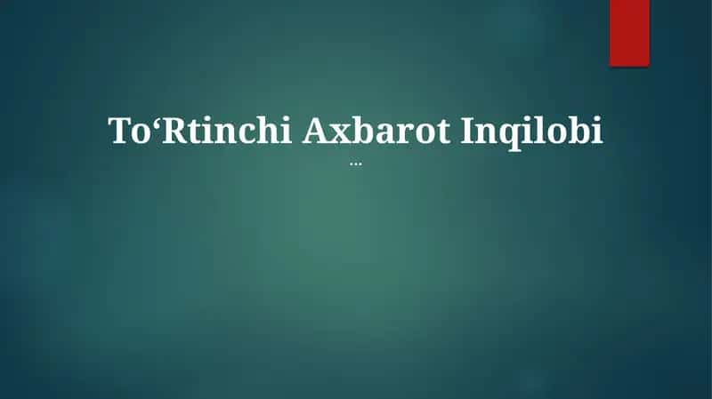 ToʻRtinchi Axbarot Inqilobi