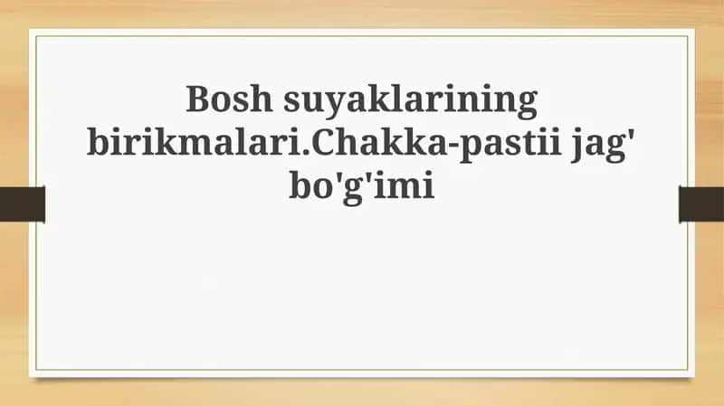 Bosh suyagi choklari
