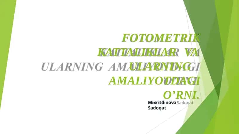 Fotometriya (Fotovametriya)