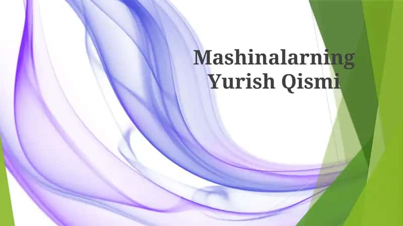 Mashinalarning Yurish Qismi
