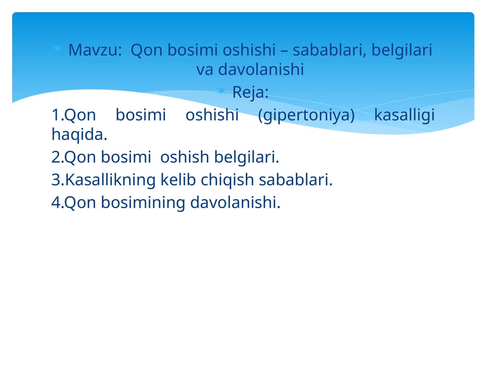 Qon bosimi oshishi – sabablari, belgilari va davolanishi