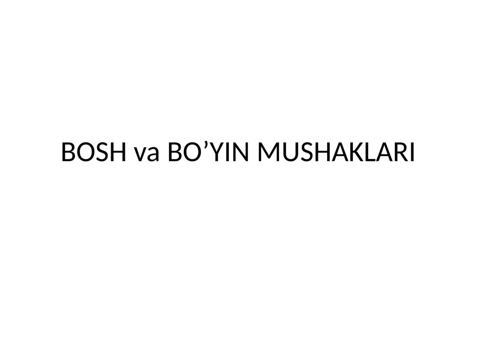 Bo‘yinmushaklari