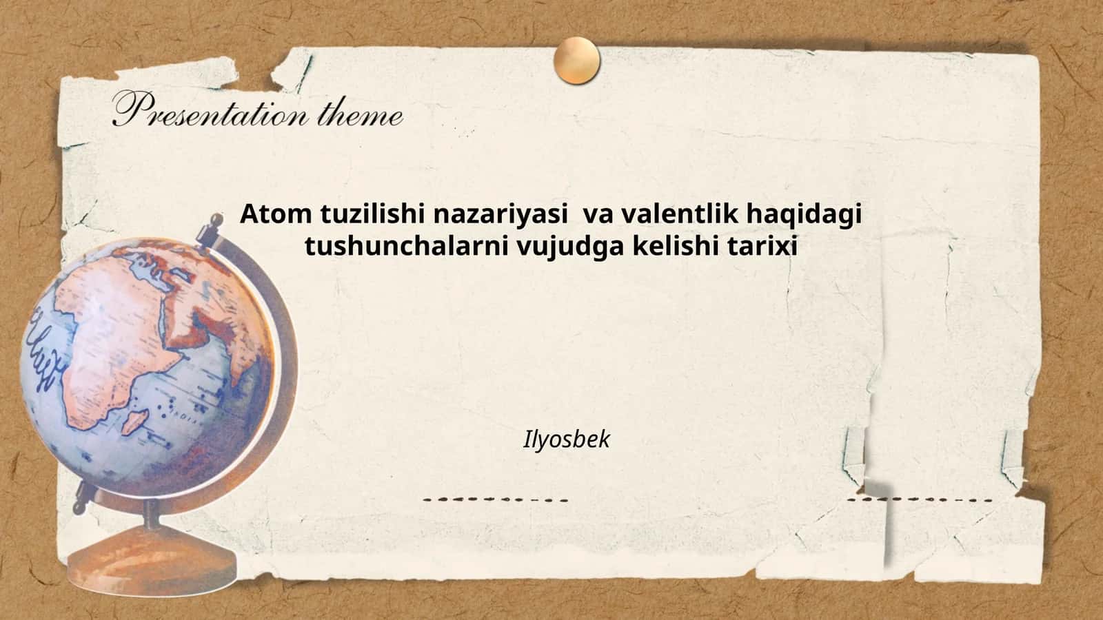 Atom tuzilishi nazariyasi va valentlik haqidagi tushunchalarni vujudga kelishi tarixi