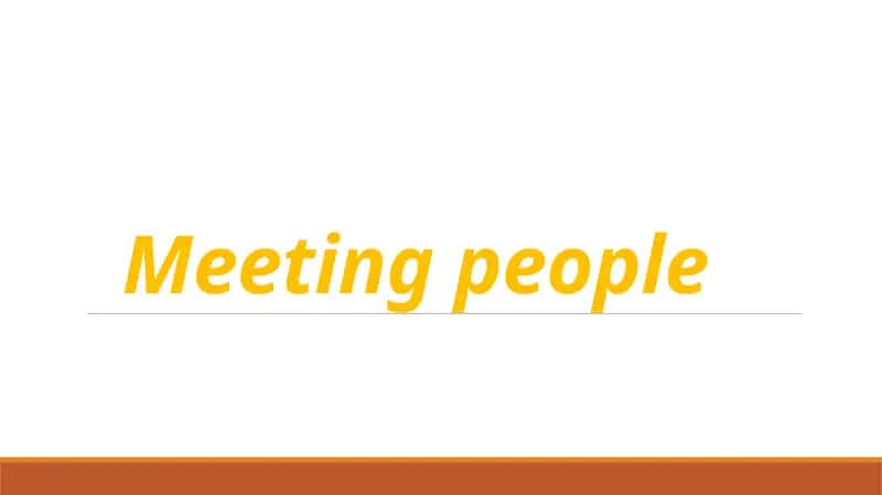 Meeting People