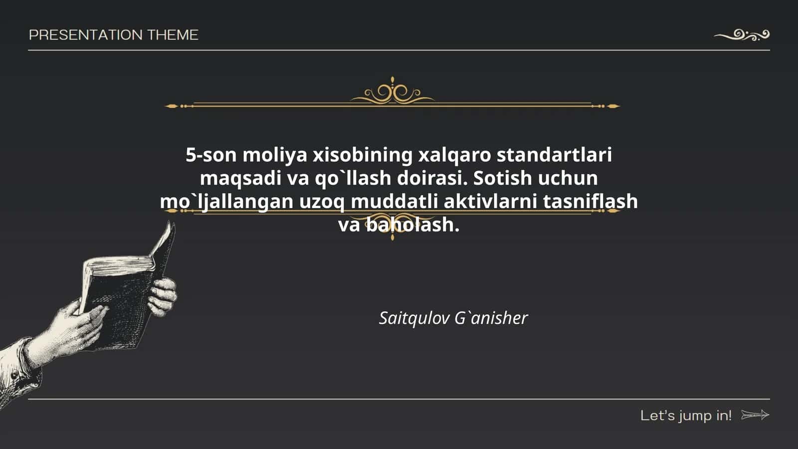 5-son moliya xisobining xalqaro standartlari