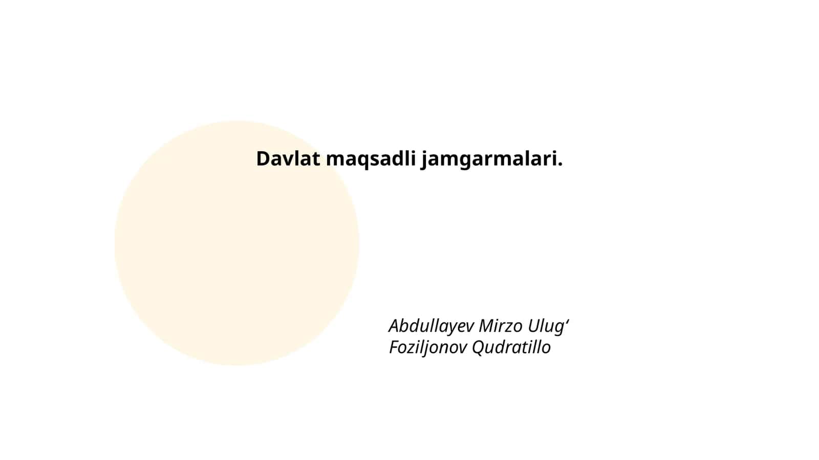 Davlat maqsadli jamg'armalari