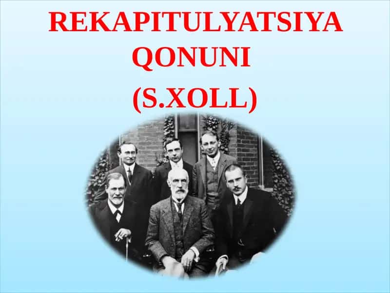 REKAPITULYATSIYA QONUNI
