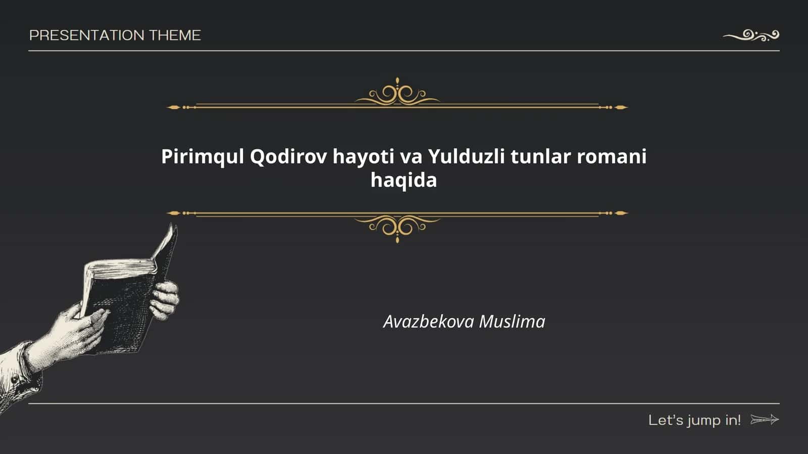 Yulduzli tunlar romani haqida