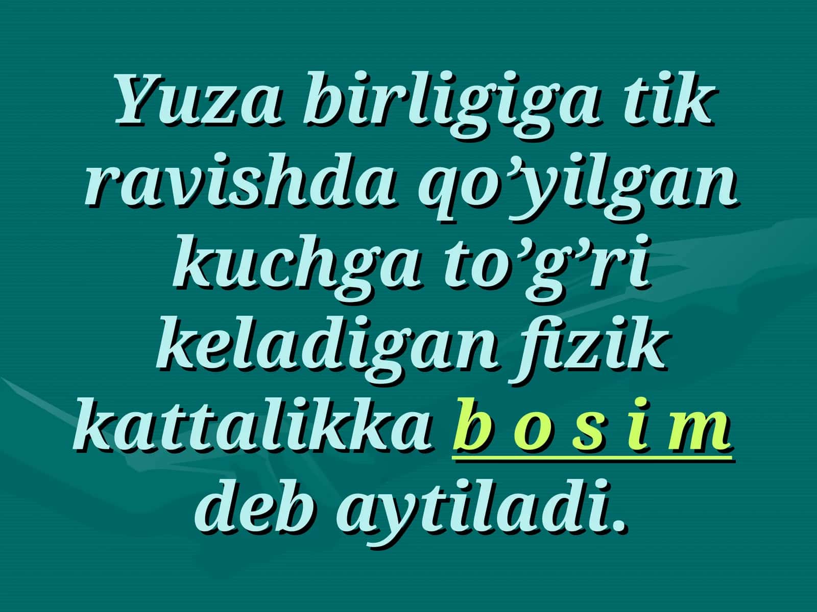 Kuch va bosim