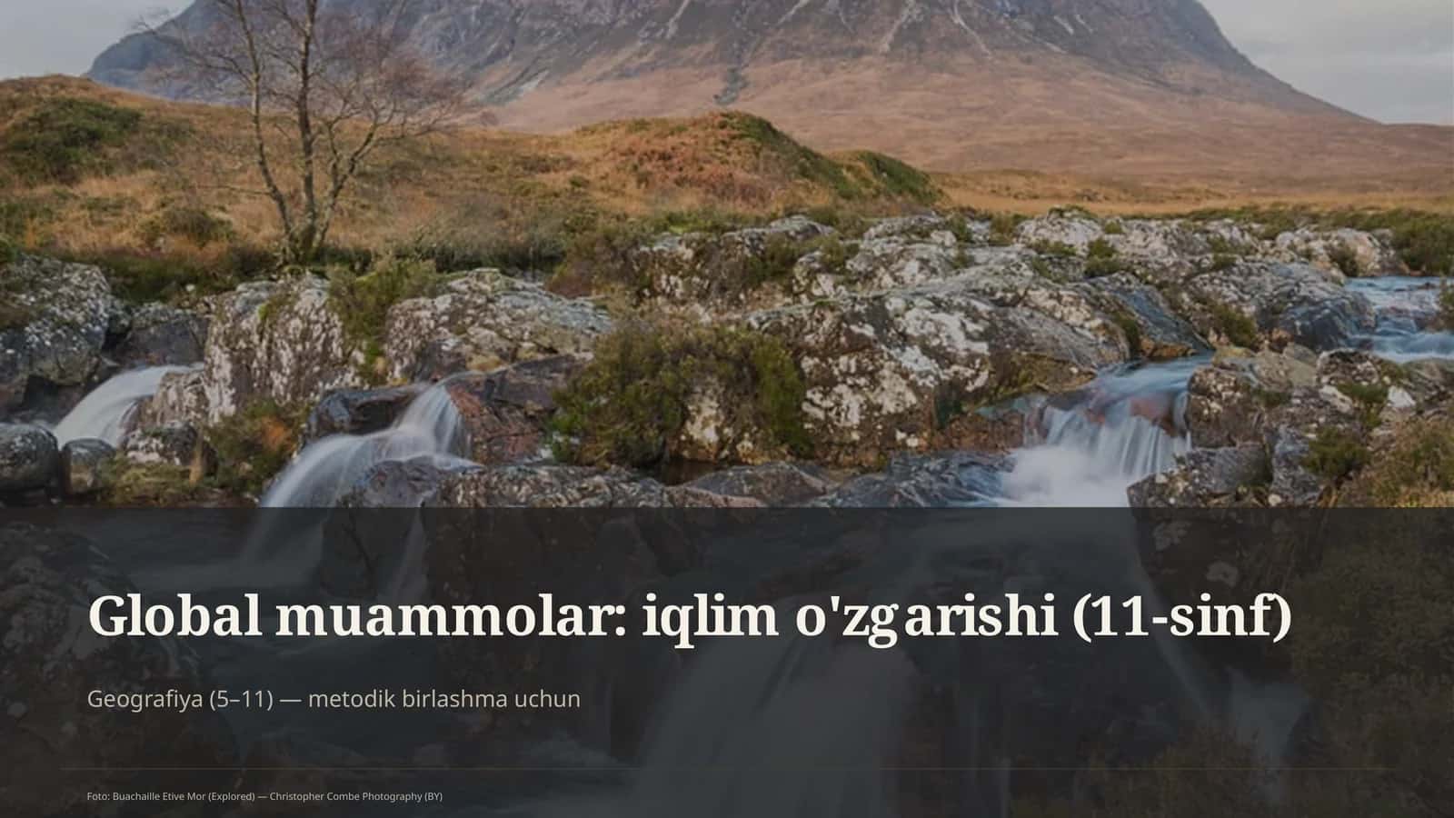 Global muammolar: iqlim o'zgarishi (11-sinf)