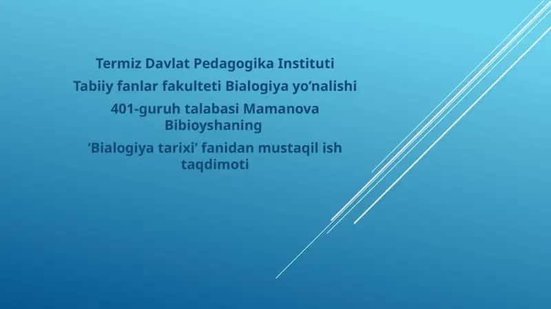 Bialogiya tarixi