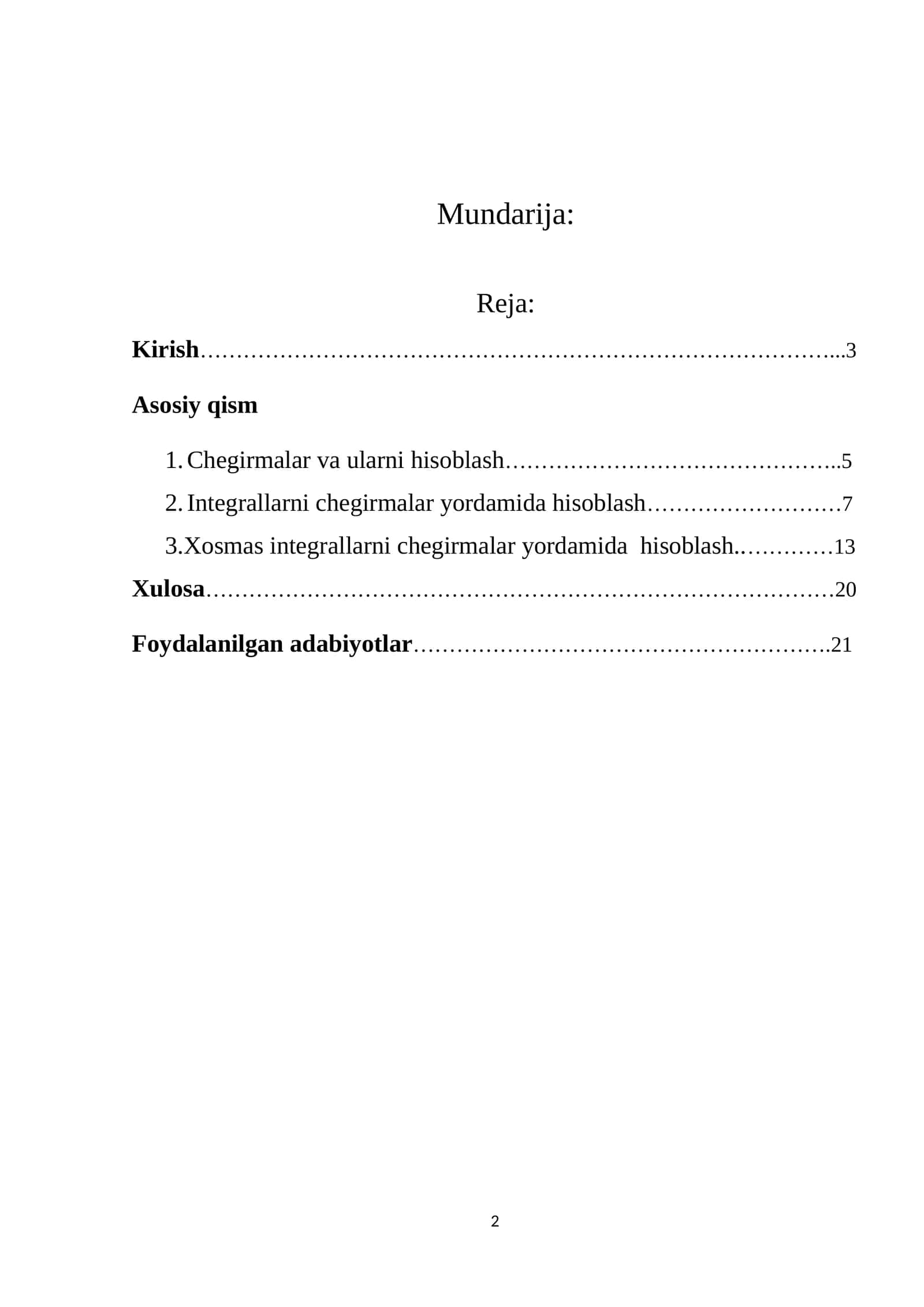 Matematika Fanining Asosiy tushunchalari