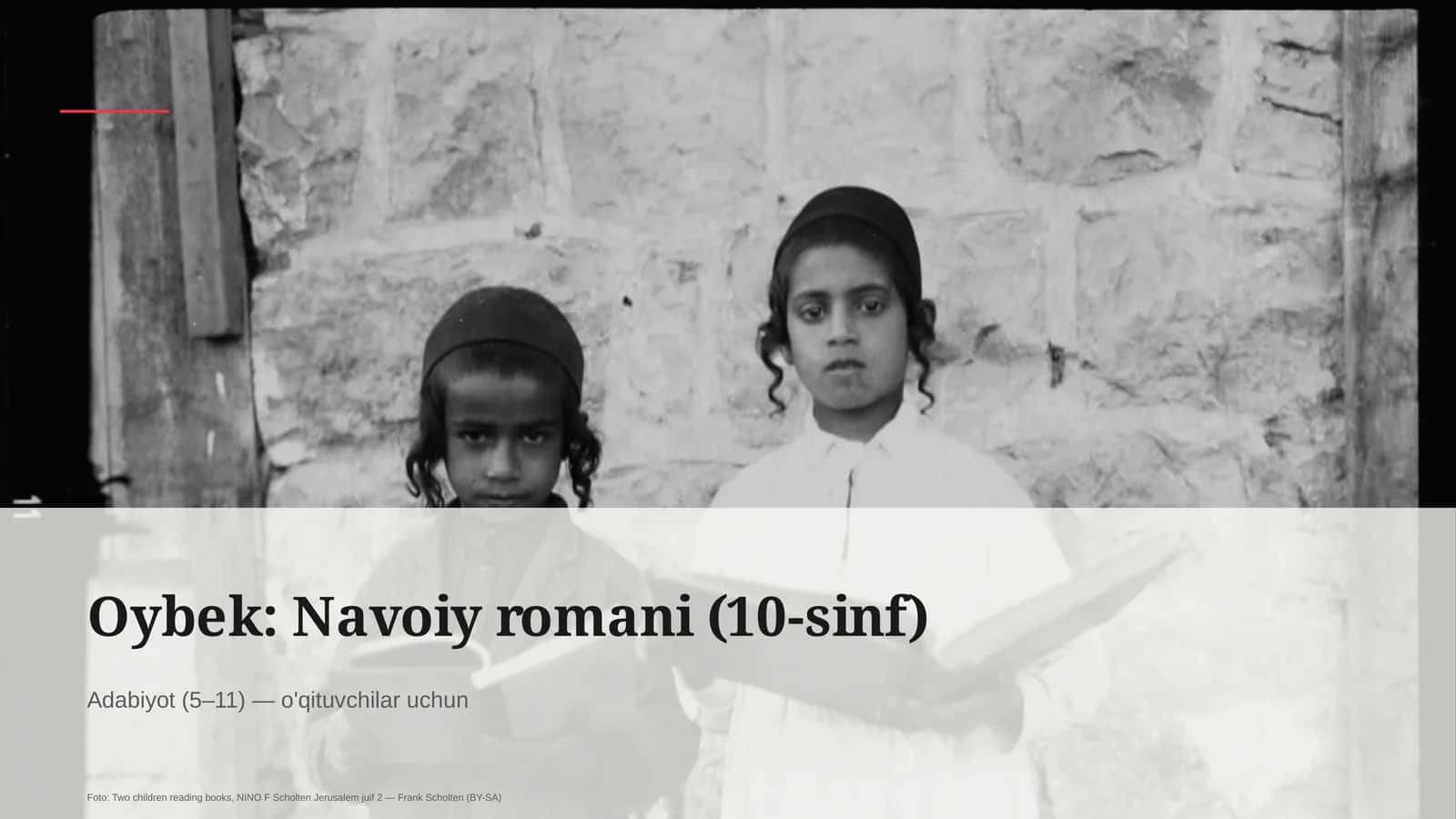 Oybek: Navoiy romani (10-sinf)
