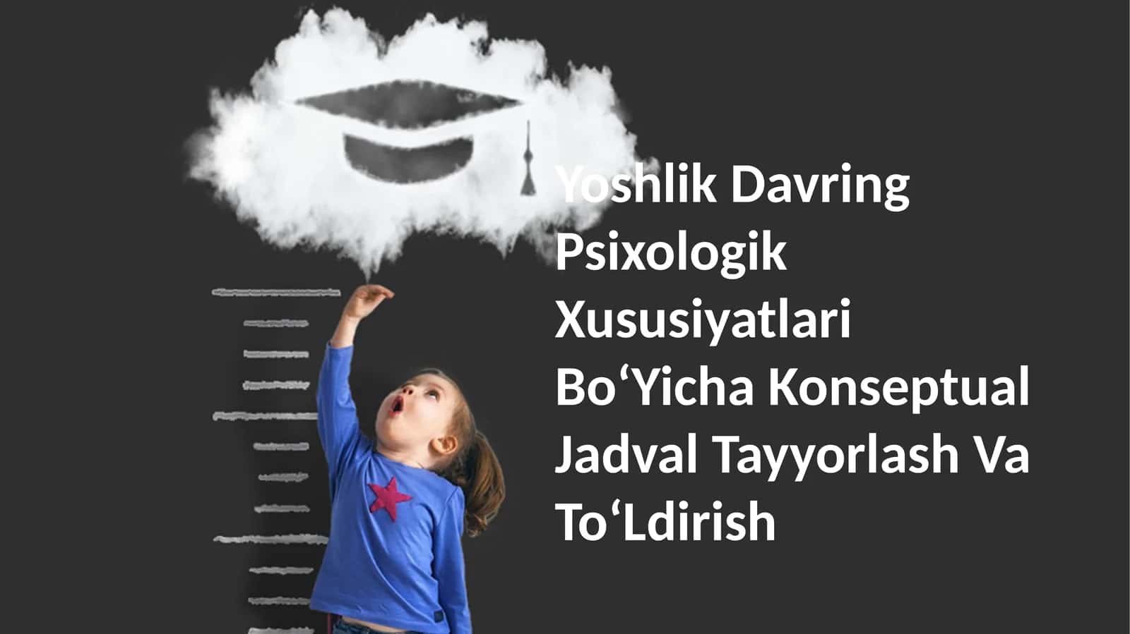 Yoshlik Davring Psixologik Xususiyatlari BoʻYicha Konseptual Jadval Tayyorlash Va ToʻLdirish