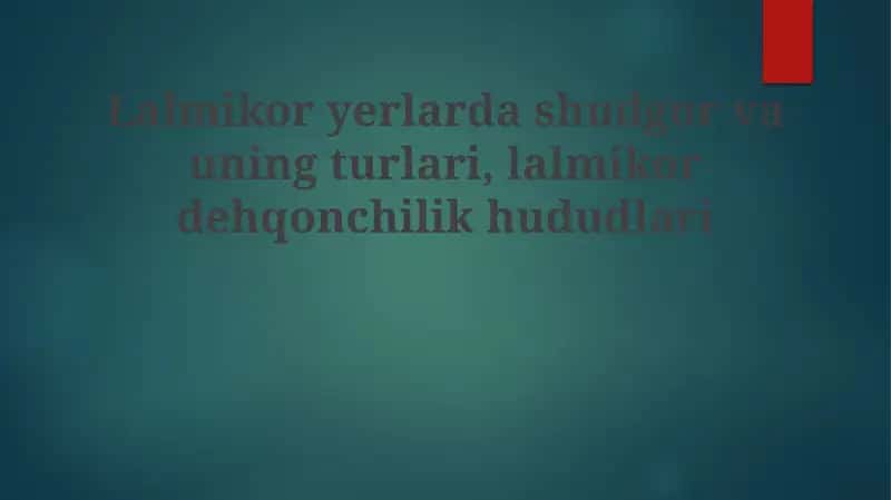Sug'orish tizimlari