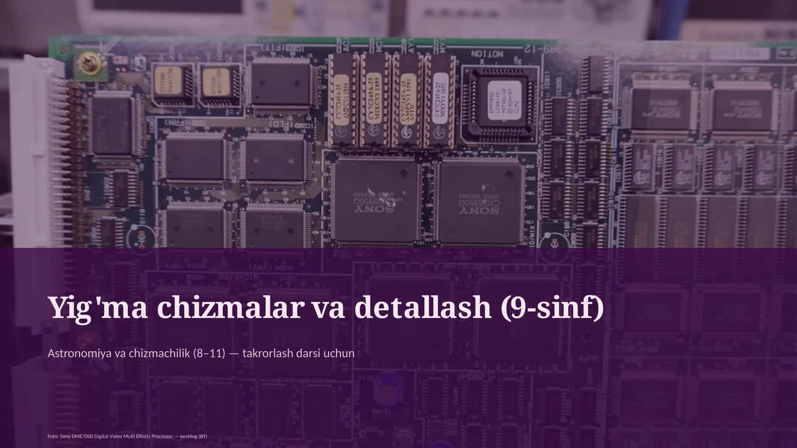 Yig'ma chizmalar va detallash (9-sinf)
