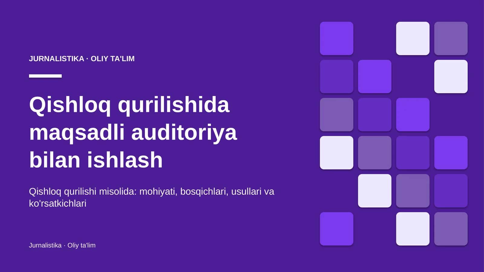qishloq qurilishida maqsadli auditoriya bilan ishlash 6444
