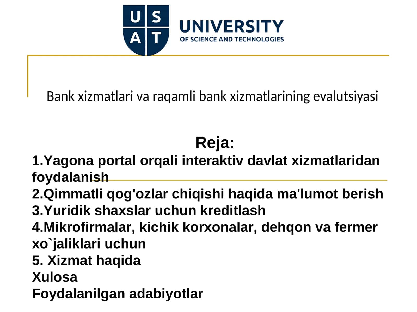 Bank xizmatlari va raqamli bank xizmatlarining evalutsiyasi