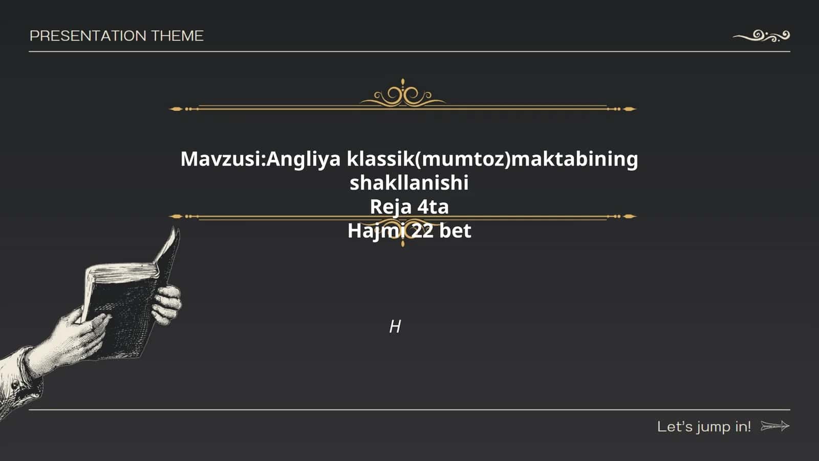 Angliya klassik(mumtoz)maktabining shakllanishi