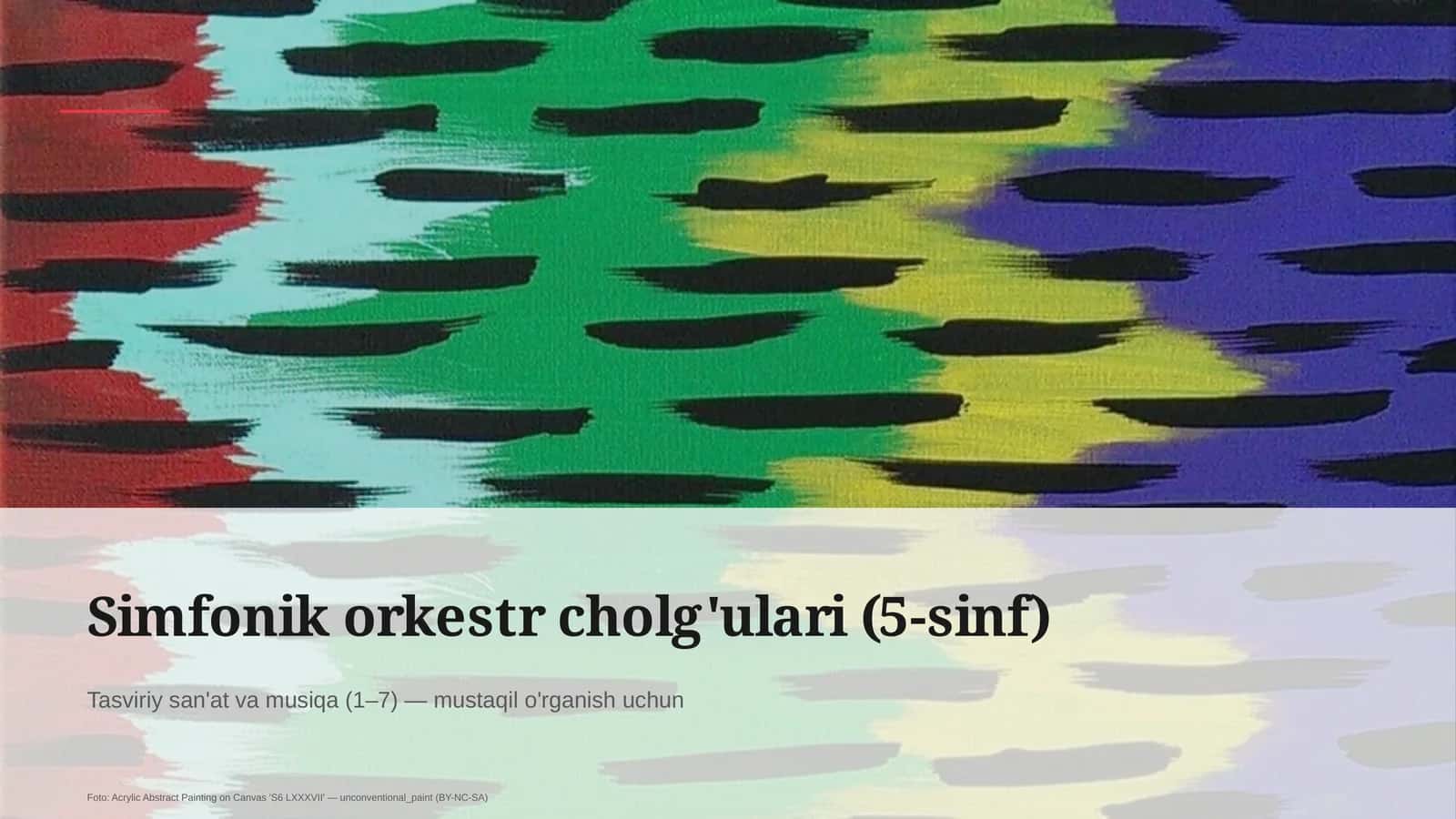 Tasviriy san'at va musiqa (1–7)