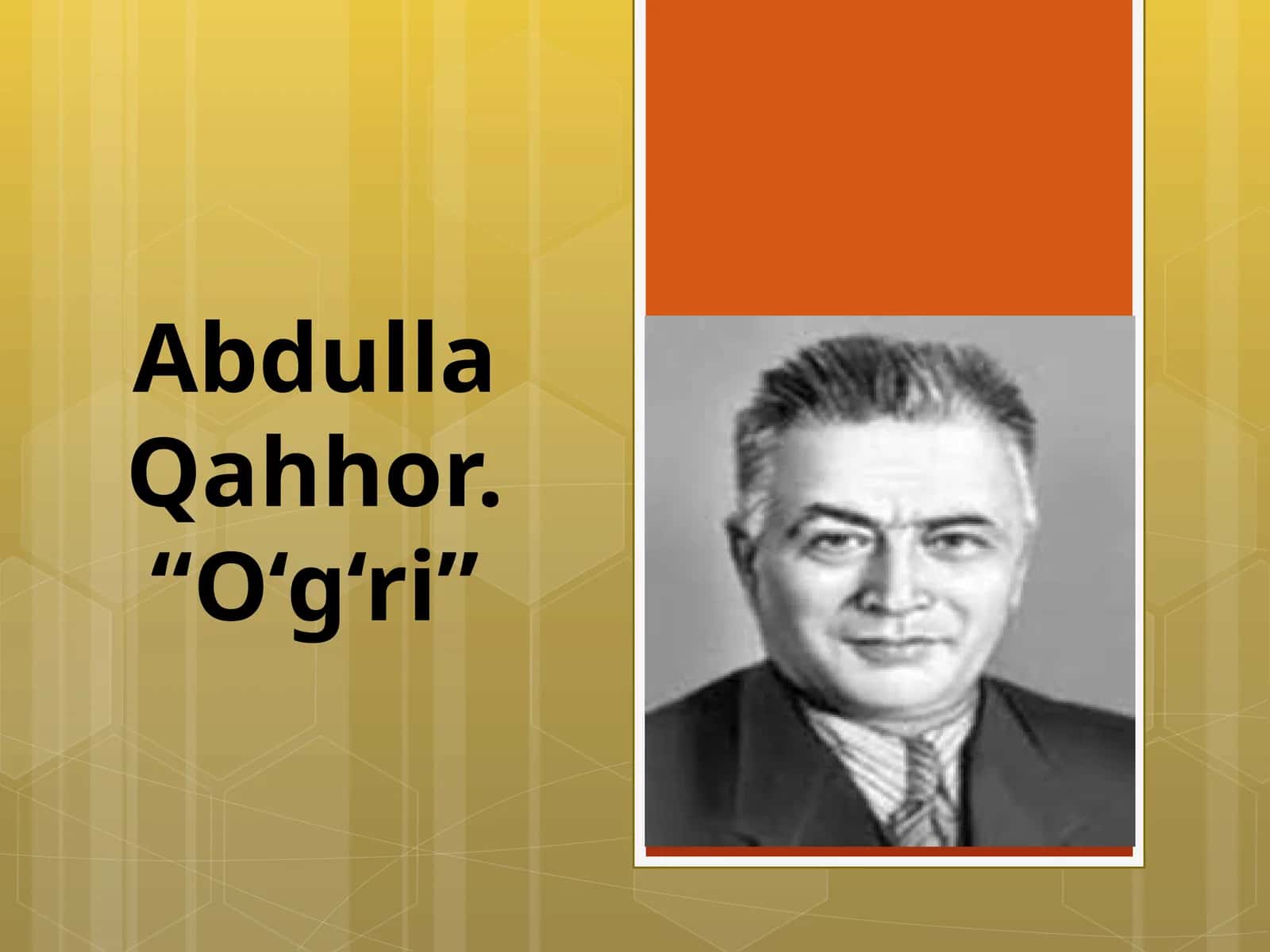 6-sinf Adabiyot Abdulla Qahhor. O'g'ri hikoyasi. Asar matni bilan ishlash dars ishlanma