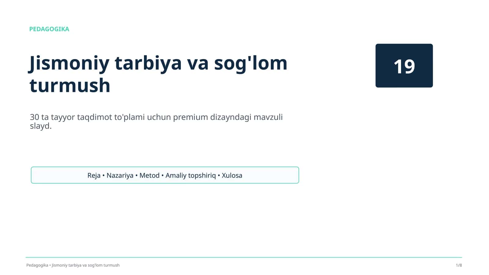 Jismoniy tarbiya va sog'lom turmush