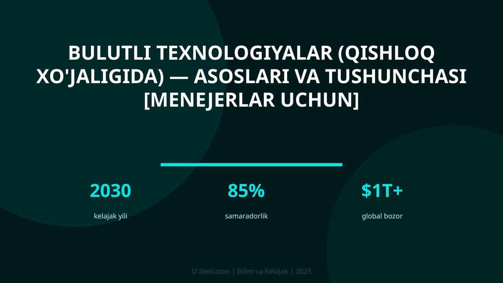 Bulutli texnologiyalar (qishloq xo'jaligida) — asoslari va tushunchasi [menejerlar uchun]