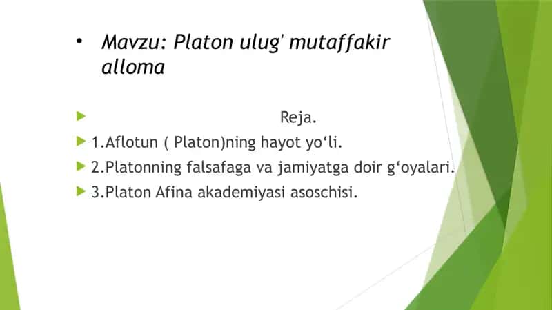 Platon ulug' mutaffakir alloma