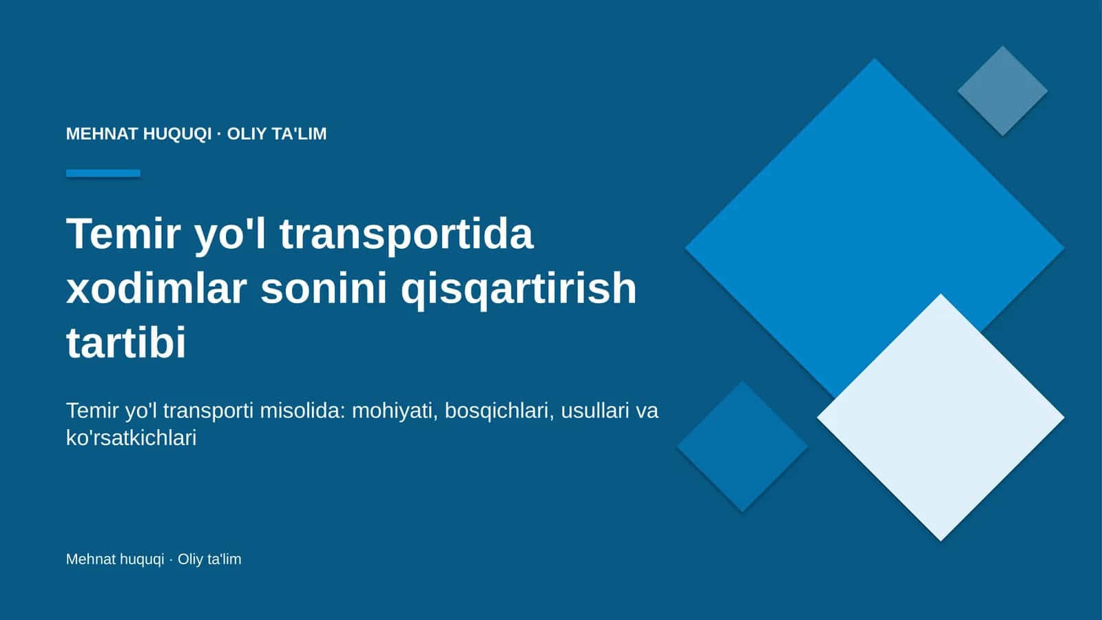 temir yo'l transportida xodimlar sonini qisqartirish tartibi 9594