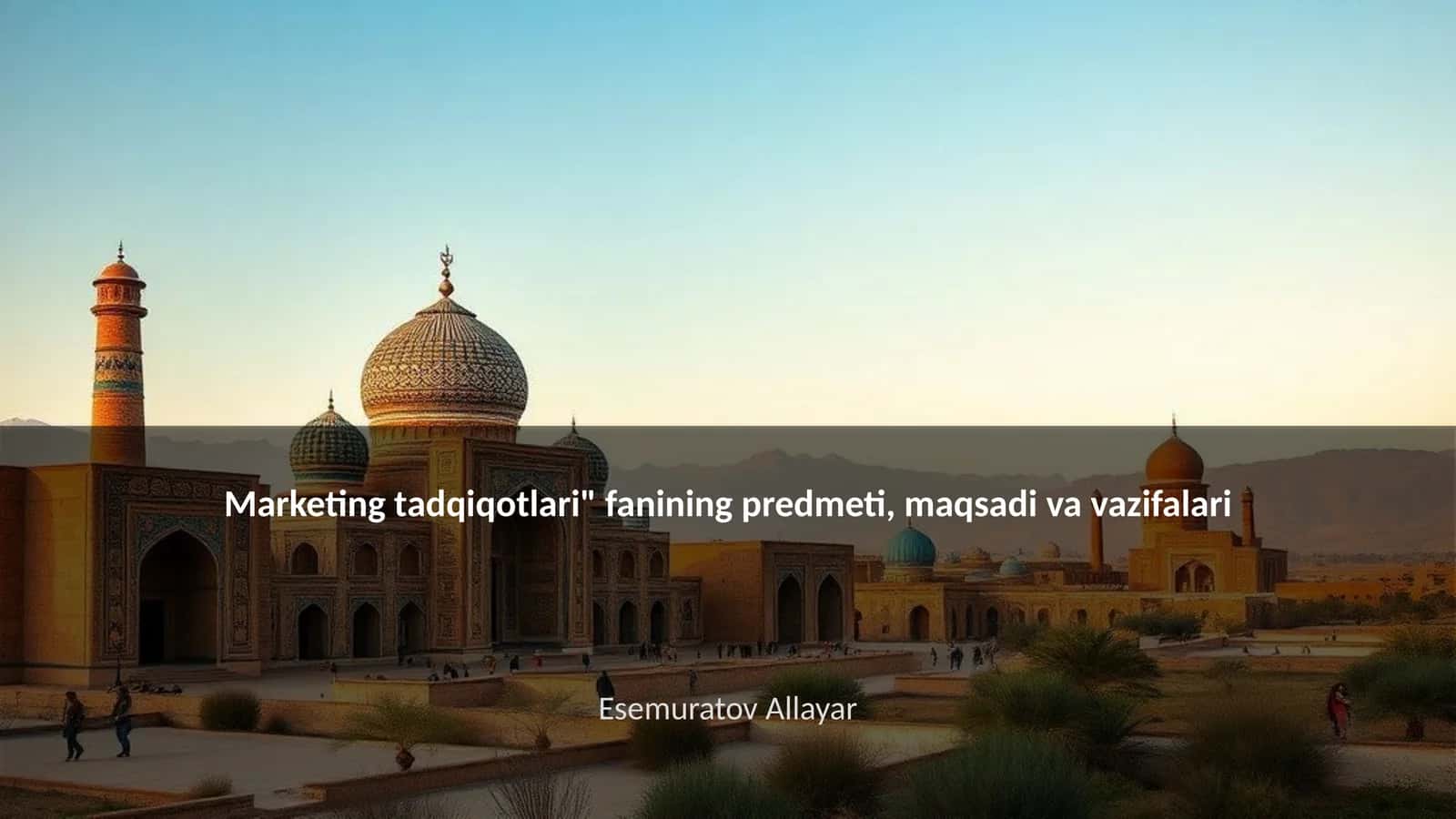 Marketing tadqiqotlari ta'rifi va ahamiyati
