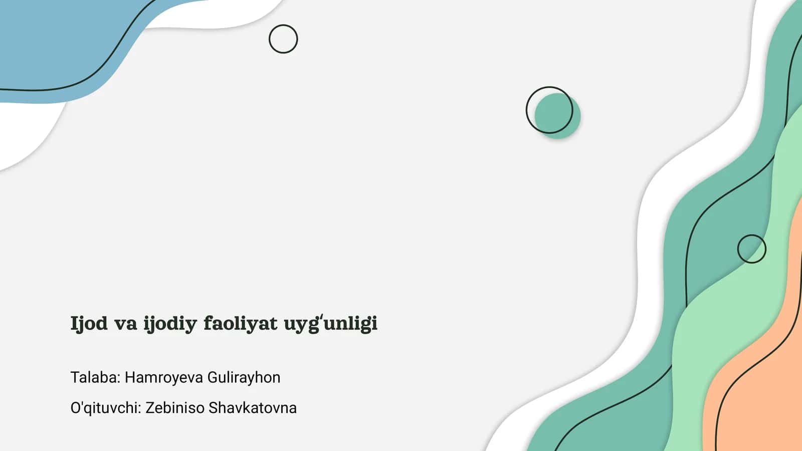 Ijod va ijodiy faoliyat uygʻunligi