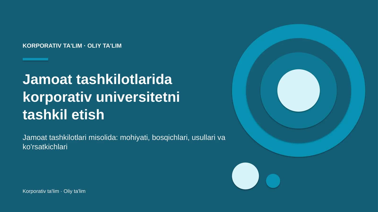 Jamoat tashkilotlarida korporativ universitetni tashkil etish