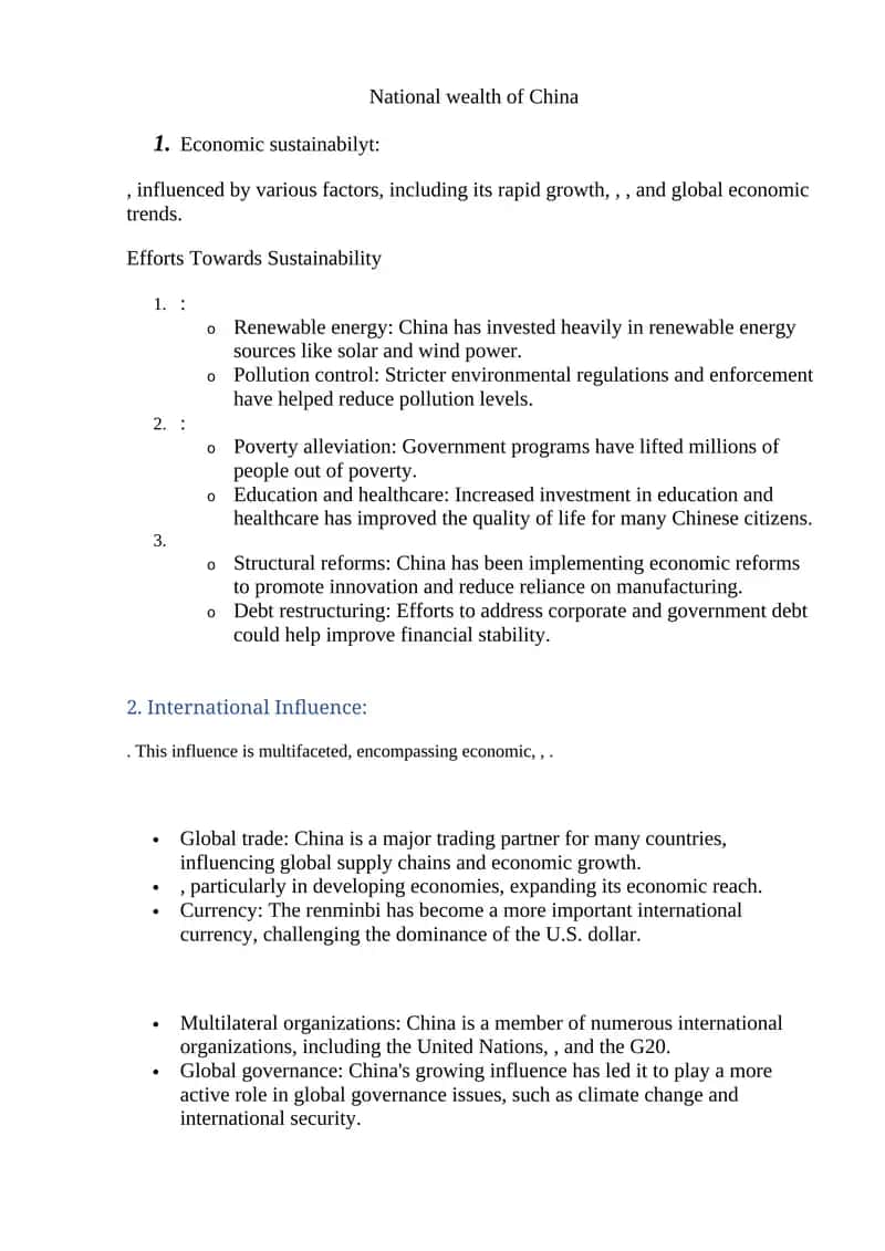 National wealth of China