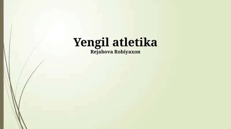 Yengil atletika