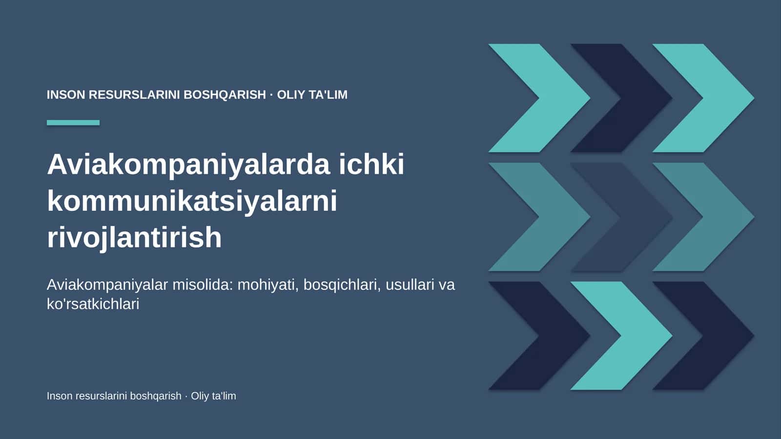Aviakompaniyalarda ichki kommunikatsiyalarni rivojlantirish
