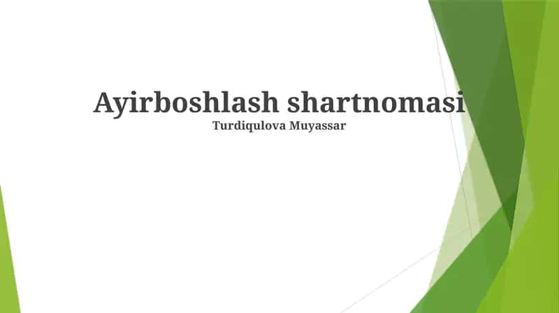 Ayirboshlash shartnomasi