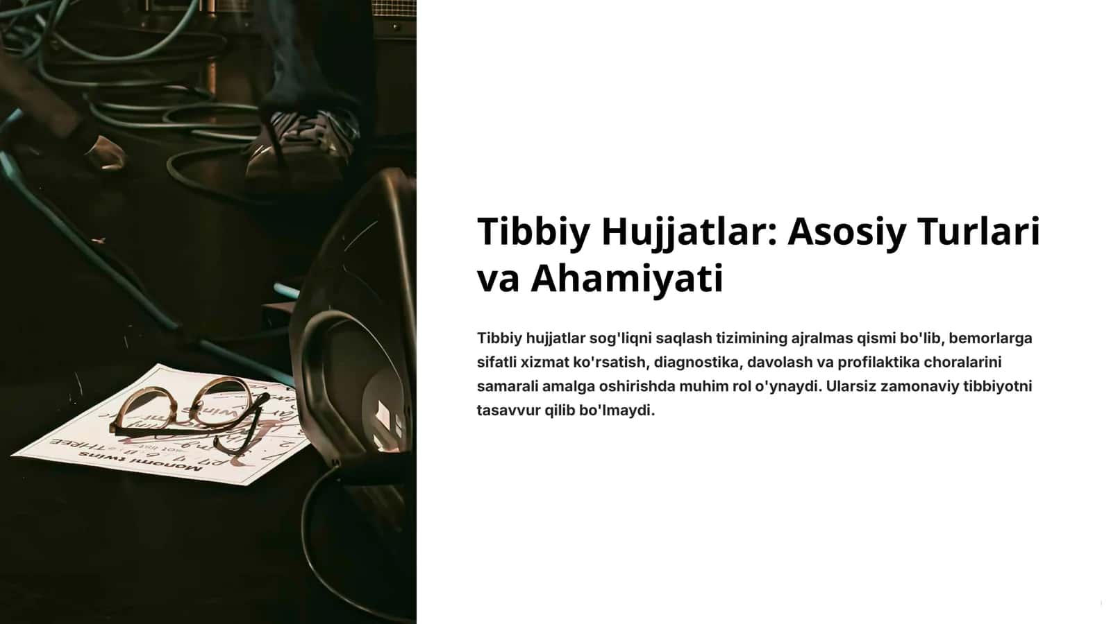 Tibbiy Hujjatlar: Asosiy Turlari va Ahamiyati