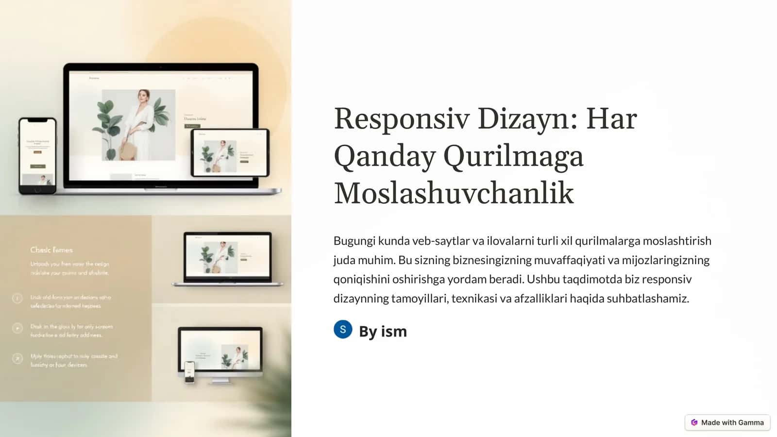 Responsiv Dizayn: Har Qanday Qurilmaga Moslashuvchanlik