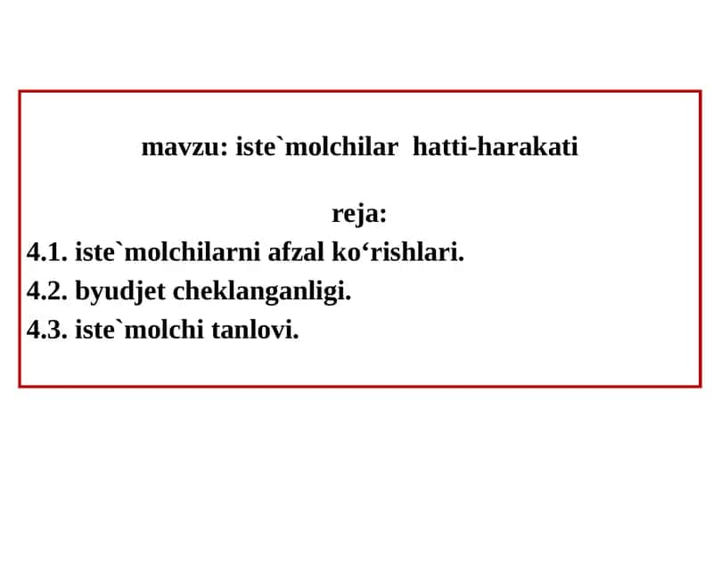 iste`molchilar hatti-harakati