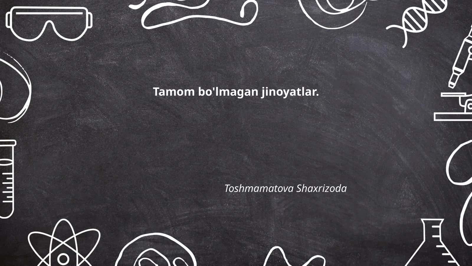 Tamom bo'lmagan jinoyatlar
