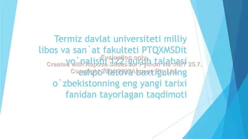 O‘zbekistonda Demokratik fuqorolik jamiyatini asoslarining shakllaninishi amalga oshirilayotgan siyosiy islohatlar