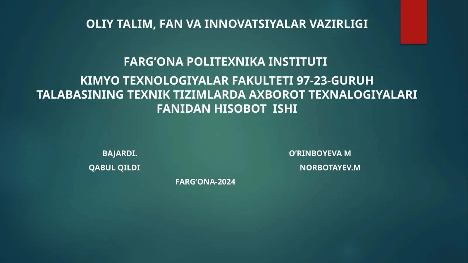 AXBOROT TURLARI, HUSUSIYATLARI VA AXBOROTLAR USTIDA MANTIQA MALLAR