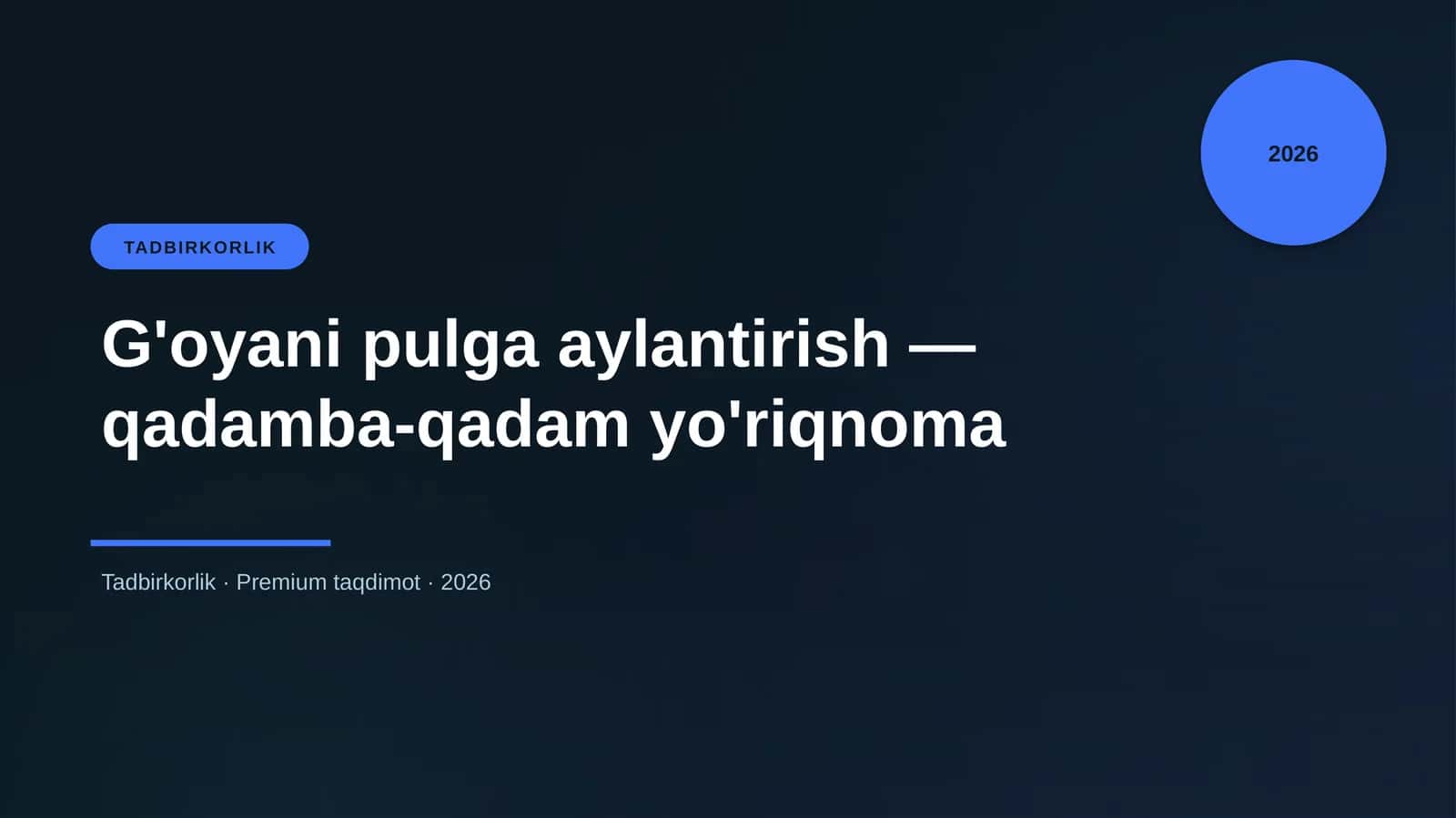 G'oyani pulga aylantirish — qadamba-qadam yo'riqnoma