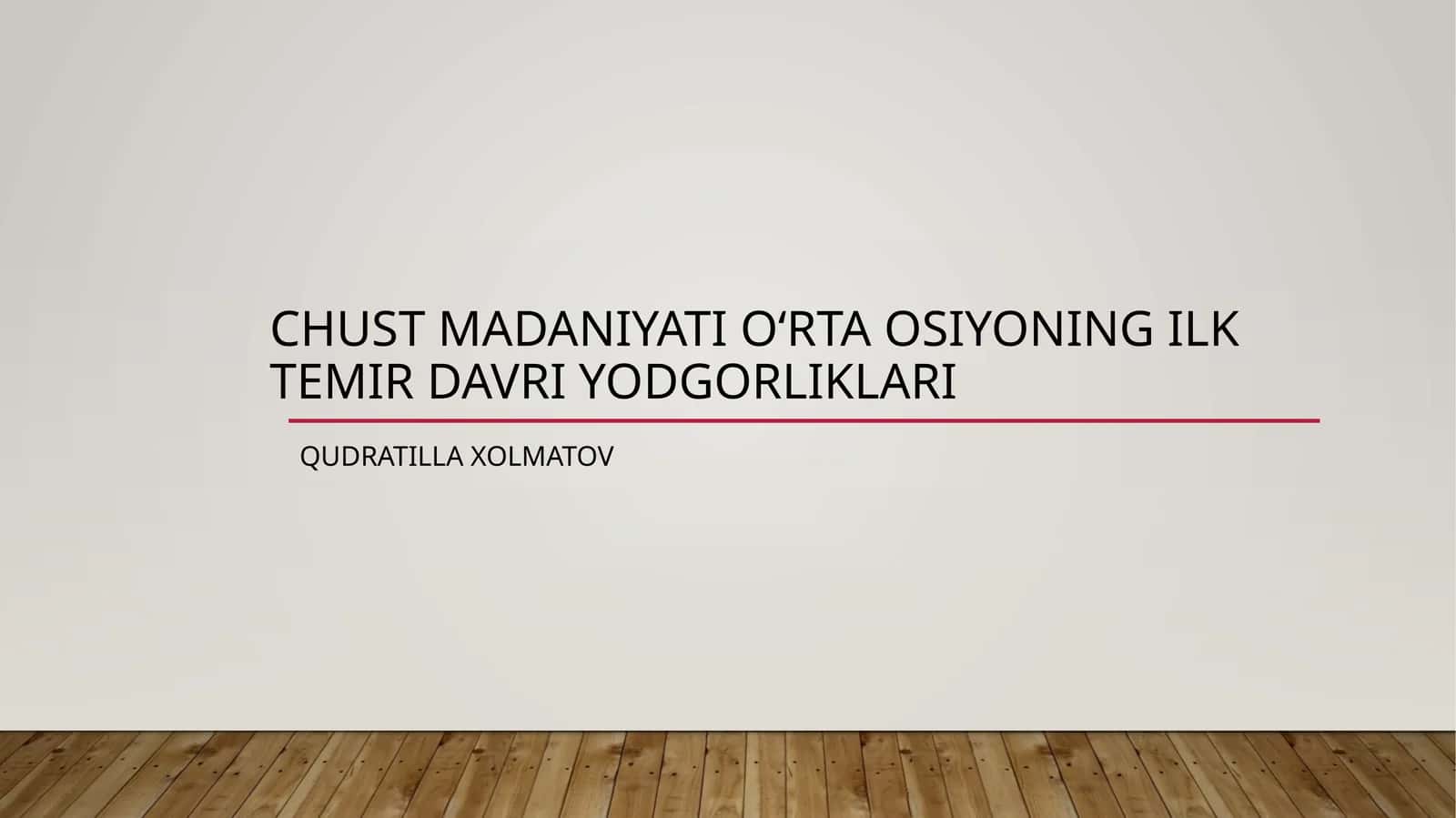 Chustmadaniyati Oʻrta Osiyoning ilk temir davri yodgorliklari
