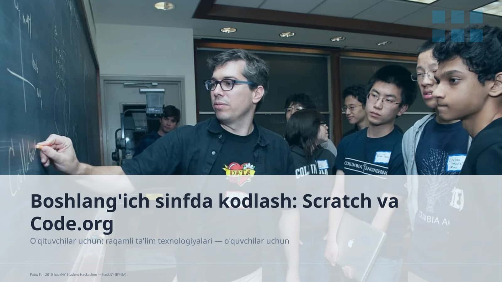 Boshlang'ich sinfda kodlash: Scratch va Code.org