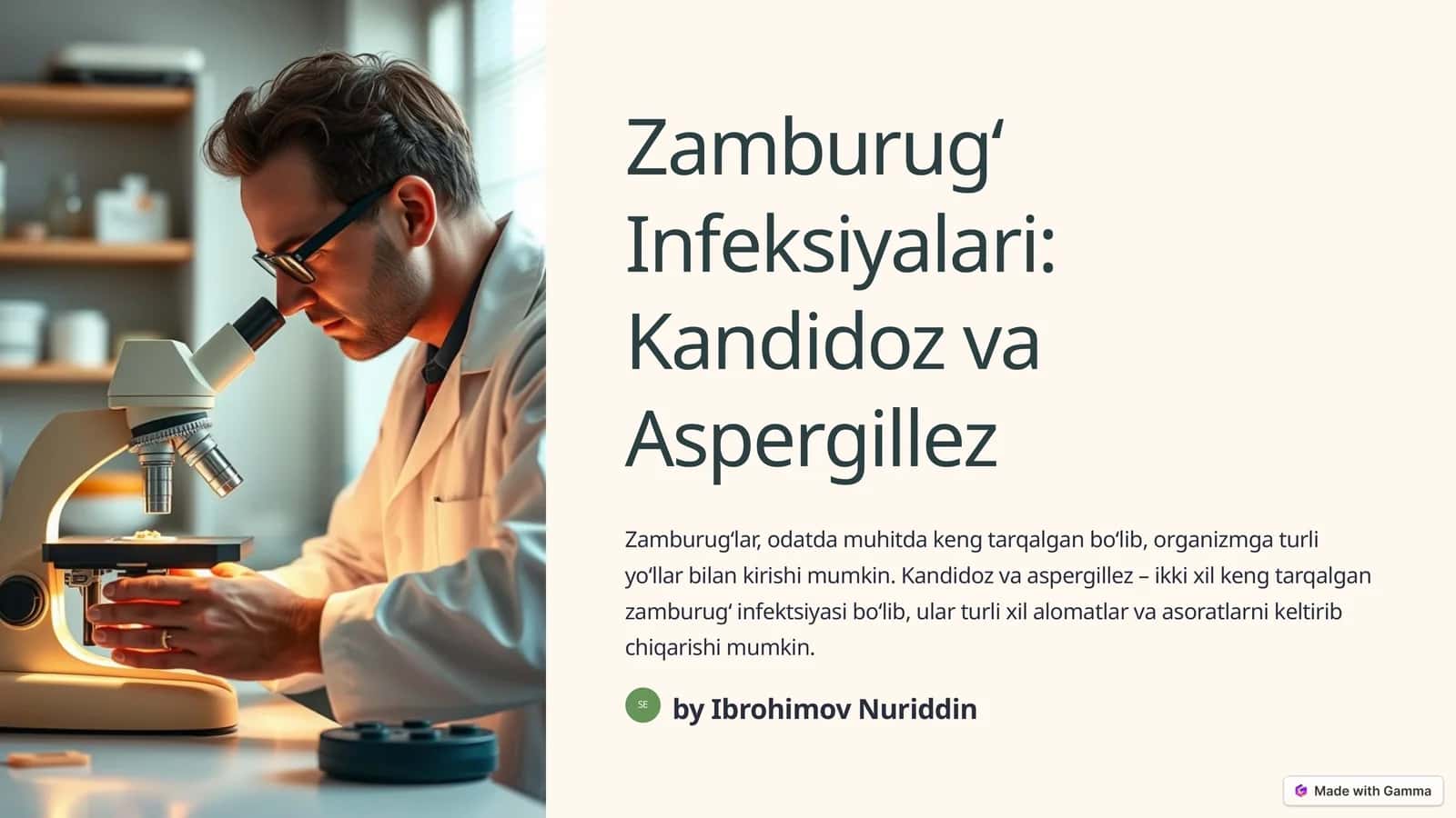 Zamburugʻ Infeksiyalari: Kandidoz va Aspergillez