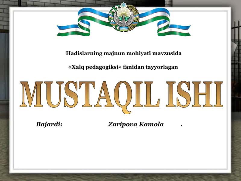 Hadislarning majnun mohiyati mavzusida