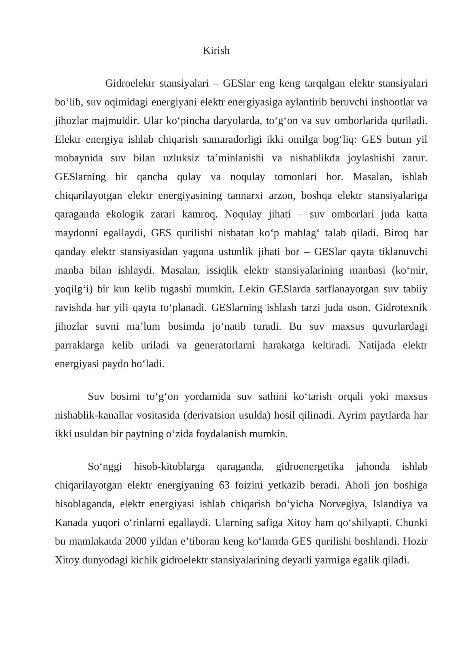 Gidroelektr stansiyalari